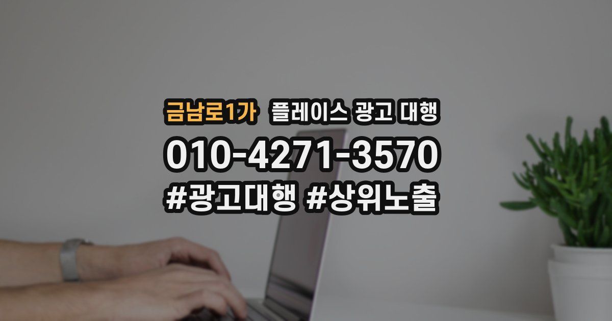 금남로1가 플레이스 광고 대행