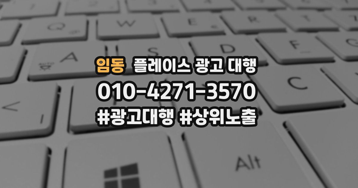 임동 플레이스 광고 대행