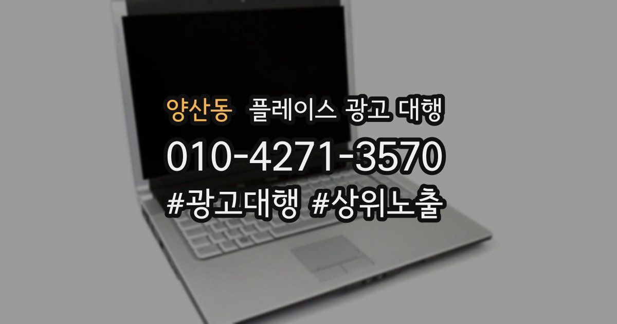 양산동 플레이스 광고 대행