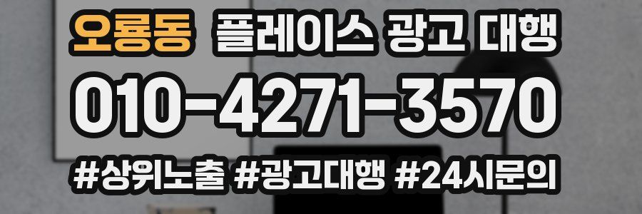오룡동 플레이스 광고 대행