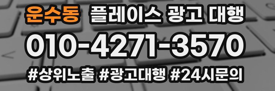 운수동 플레이스 광고 대행