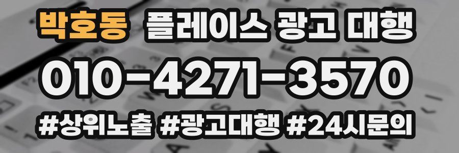 박호동 플레이스 광고 대행
