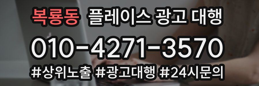 복룡동 플레이스 광고 대행
