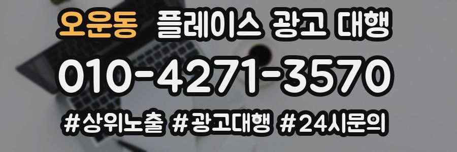 오운동 플레이스 광고 대행