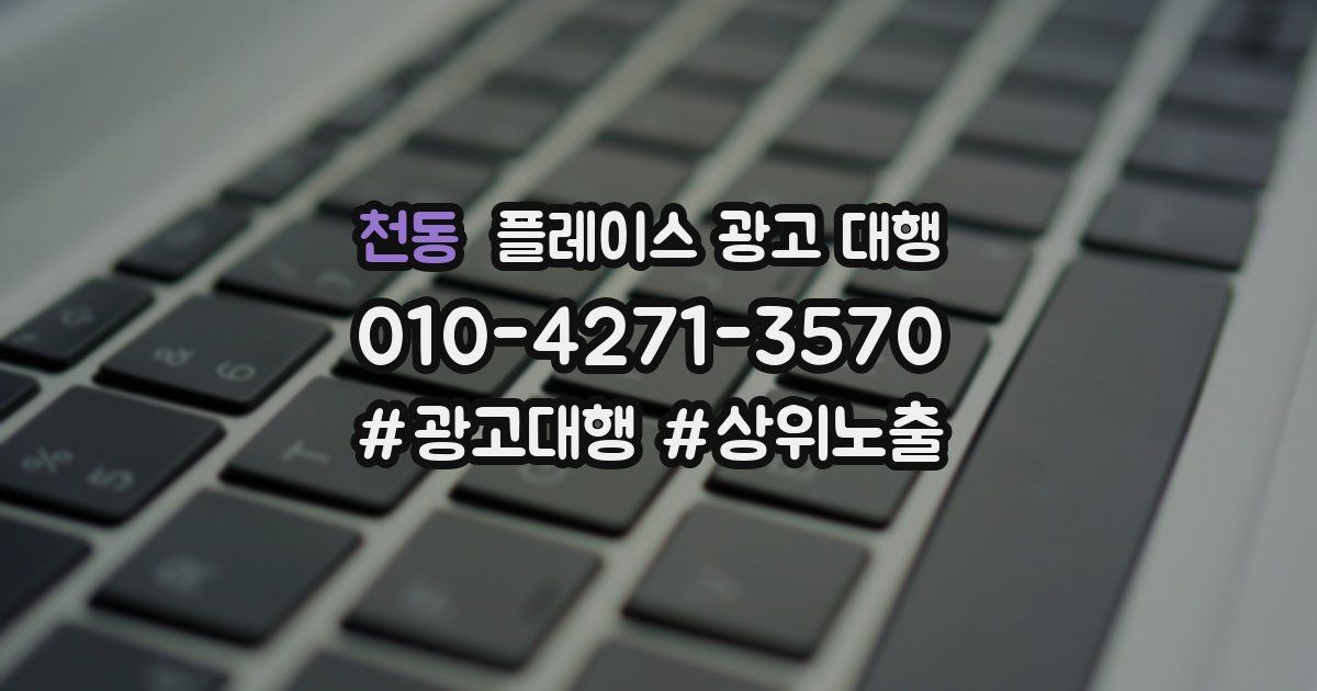 천동 플레이스 광고 대행