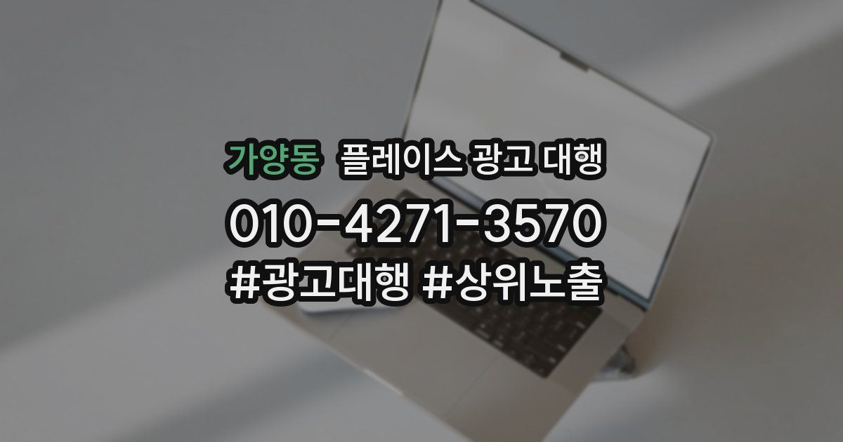 가양동 플레이스 광고 대행