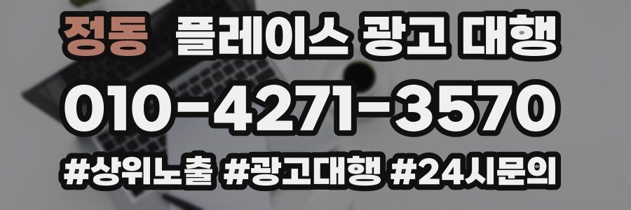정동 플레이스 광고 대행