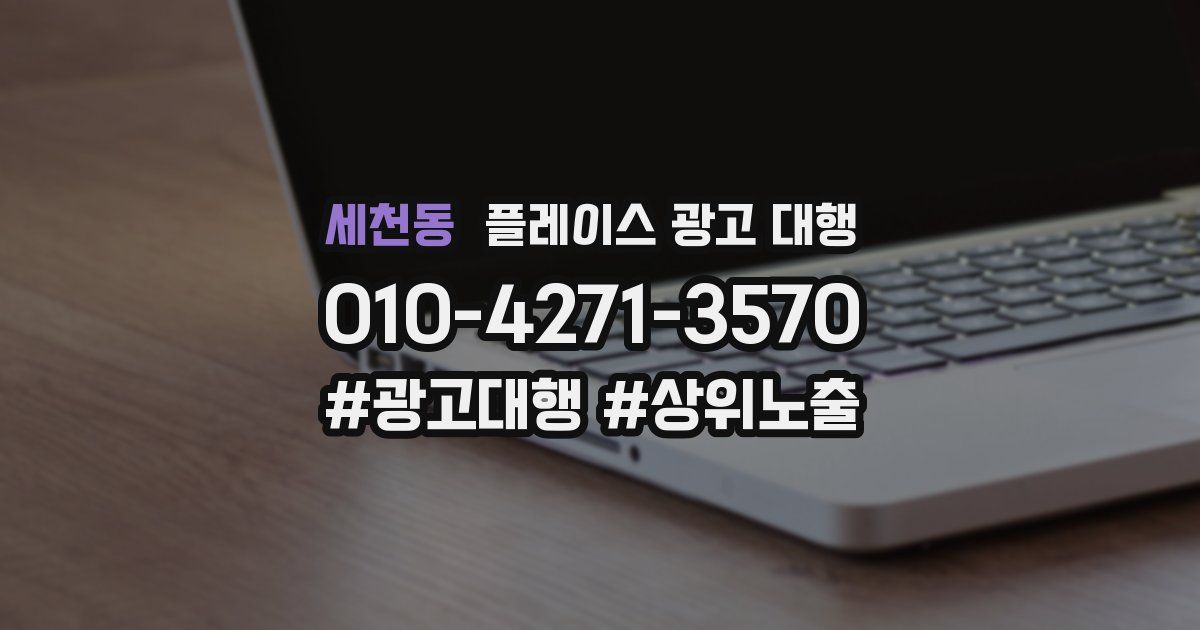 세천동 플레이스 광고 대행
