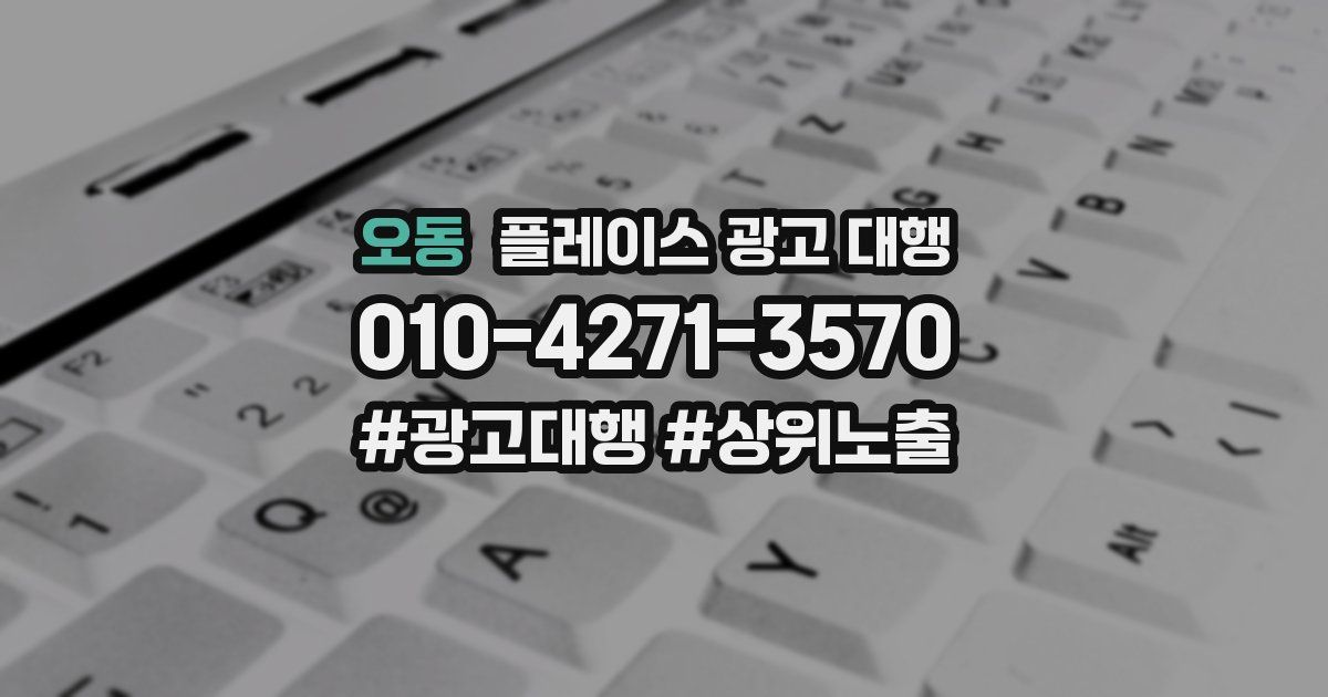 오동 플레이스 광고 대행
