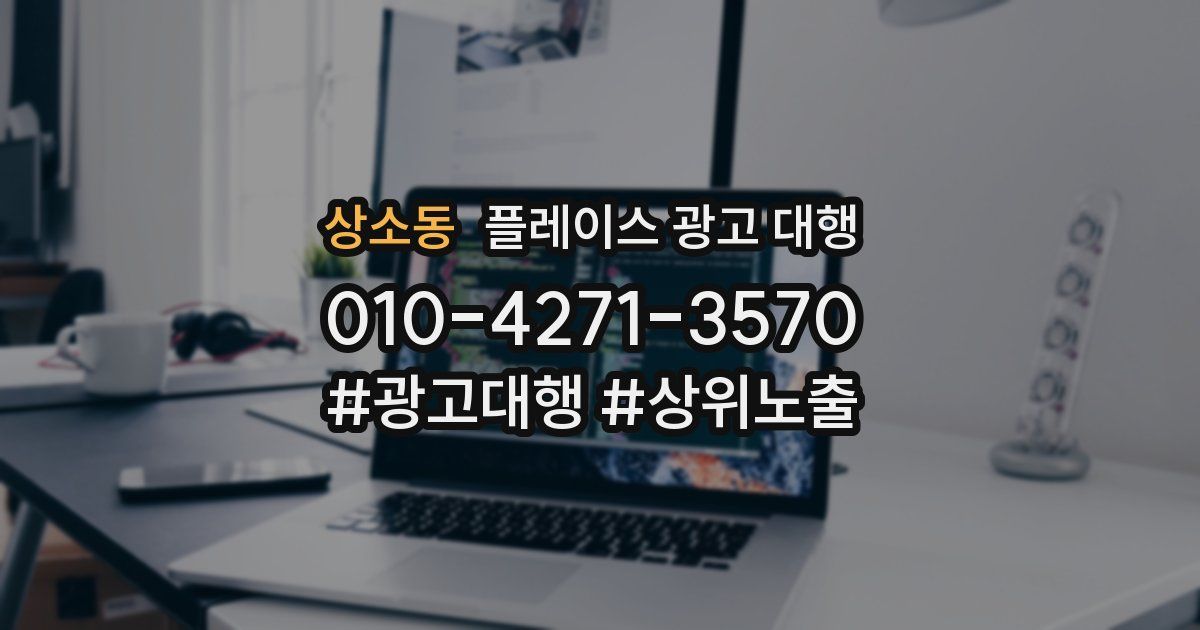 상소동 플레이스 광고 대행