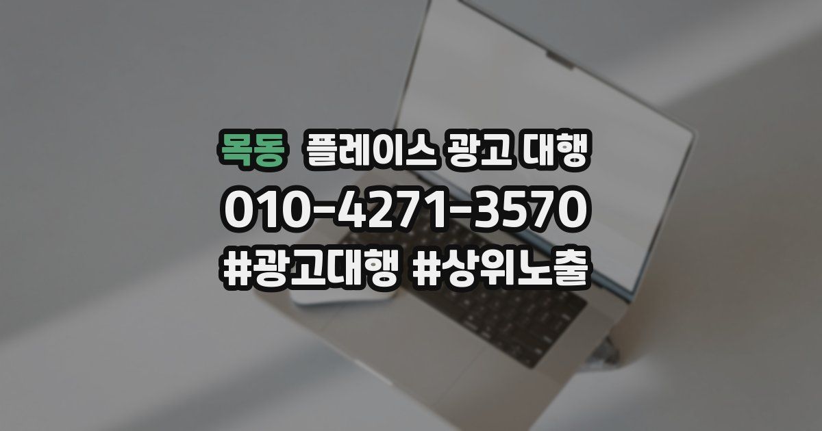 목동 플레이스 광고 대행