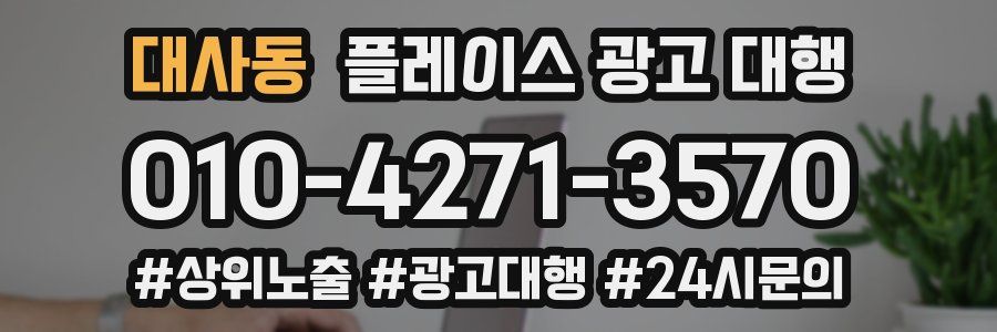 대사동 플레이스 광고 대행