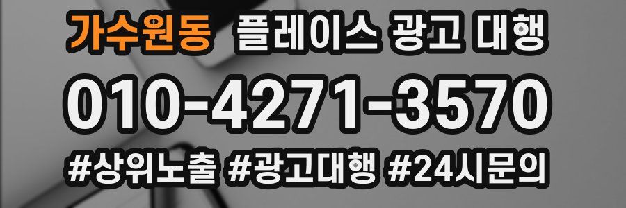 가수원동 플레이스 광고 대행