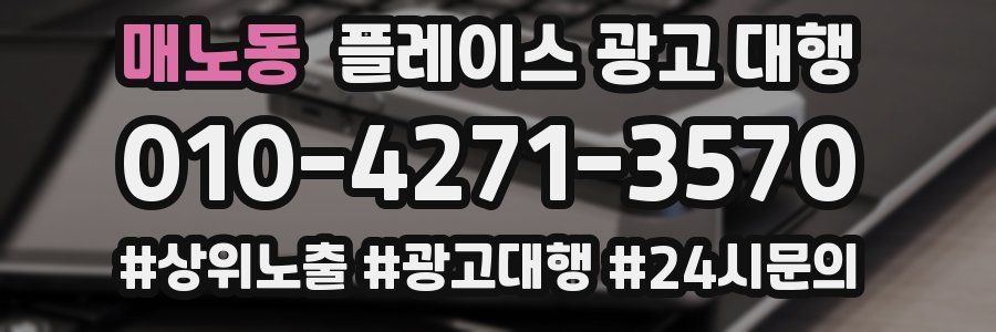 매노동 플레이스 광고 대행