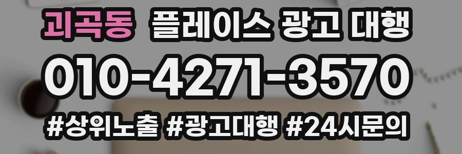 괴곡동 플레이스 광고 대행
