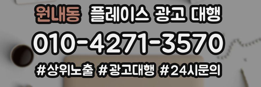 원내동 플레이스 광고 대행