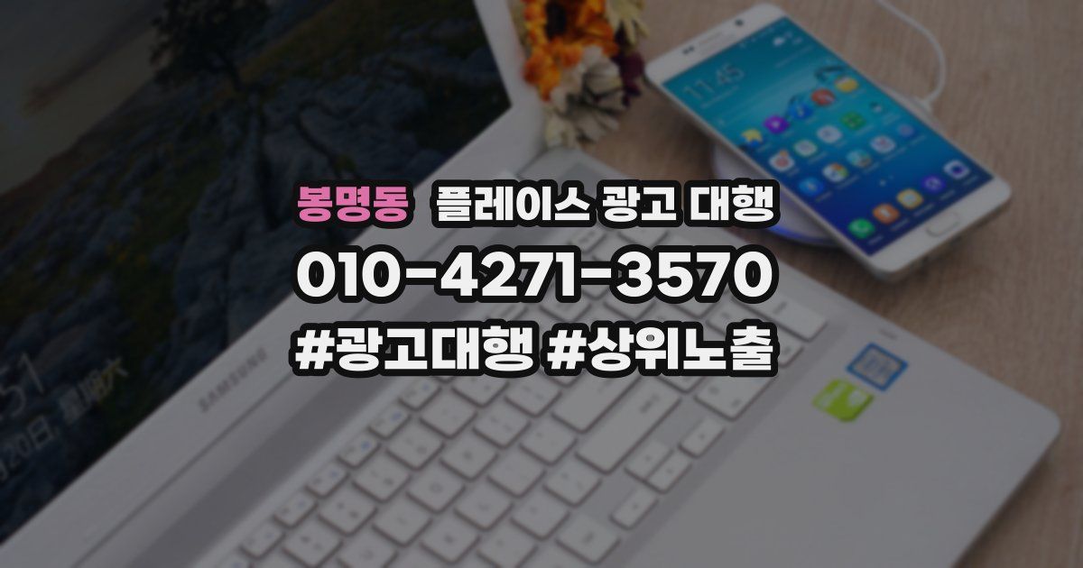 봉명동 플레이스 광고 대행