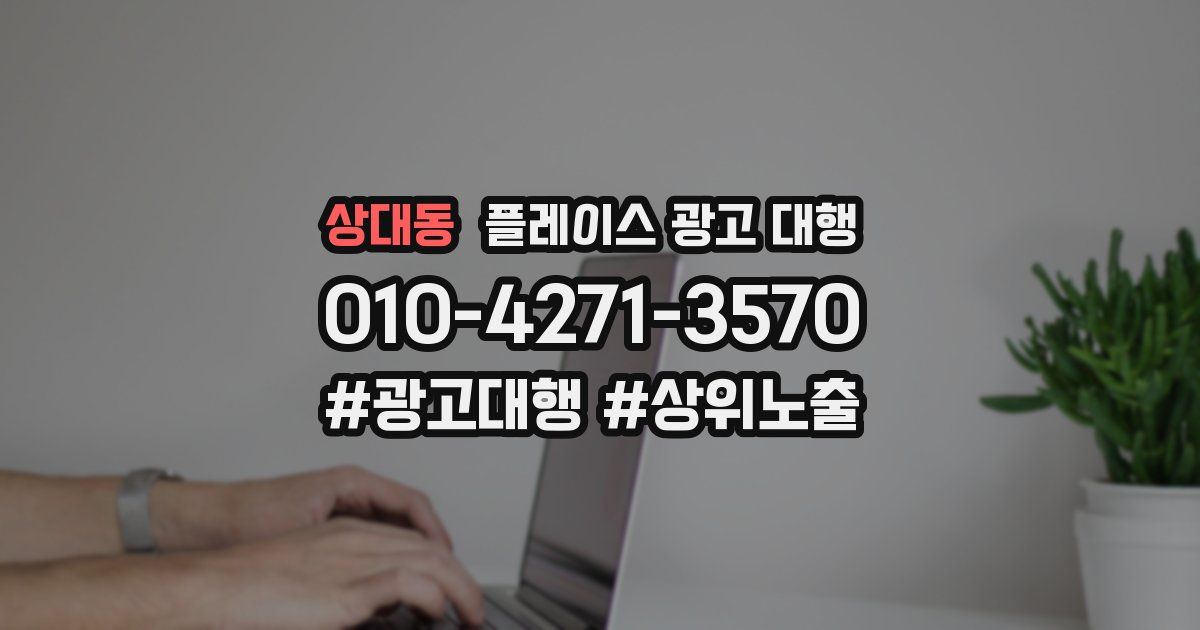 상대동 플레이스 광고 대행