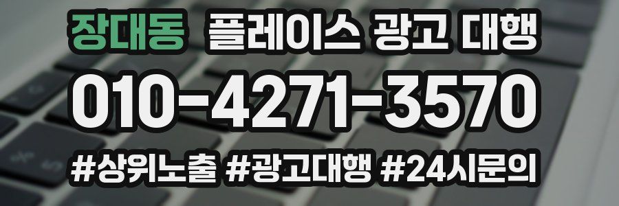 장대동 플레이스 광고 대행