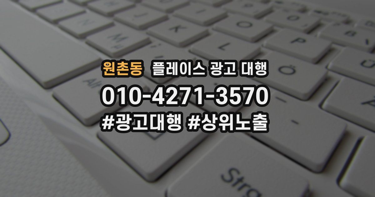 원촌동 플레이스 광고 대행