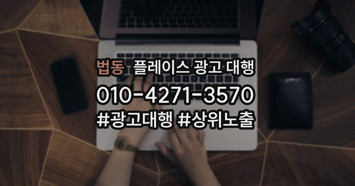 법동 플레이스 광고 대행
