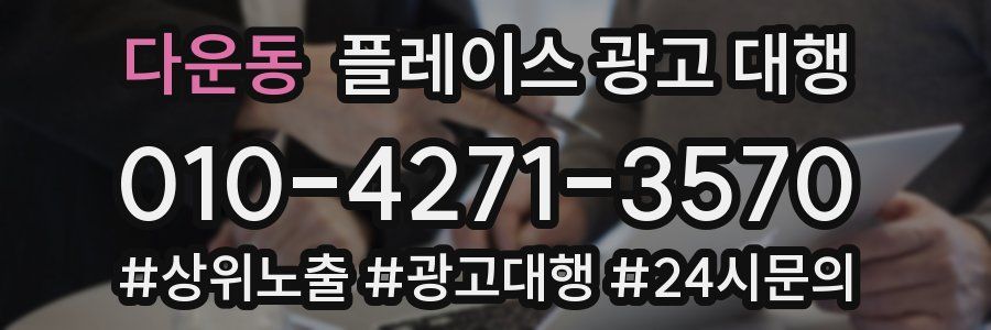 다운동 플레이스 광고 대행