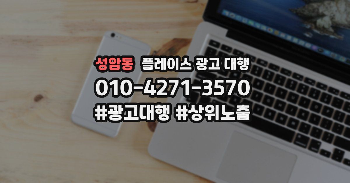 성암동 플레이스 광고 대행