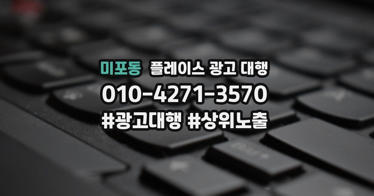미포동 플레이스 광고 대행