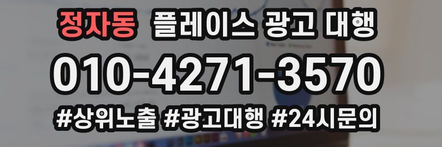 정자동 플레이스 광고 대행