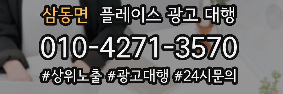 삼동면 플레이스 광고 대행