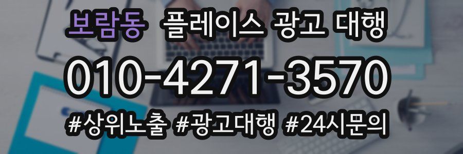 보람동 플레이스 광고 대행