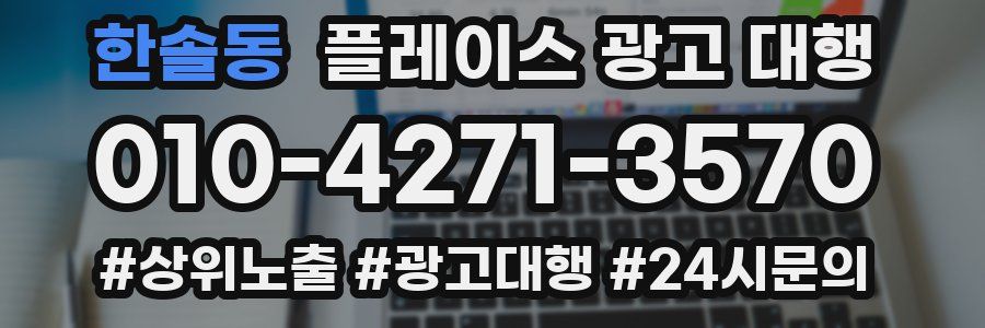 한솔동 플레이스 광고 대행
