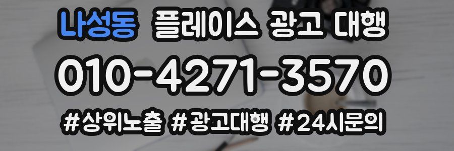 나성동 플레이스 광고 대행