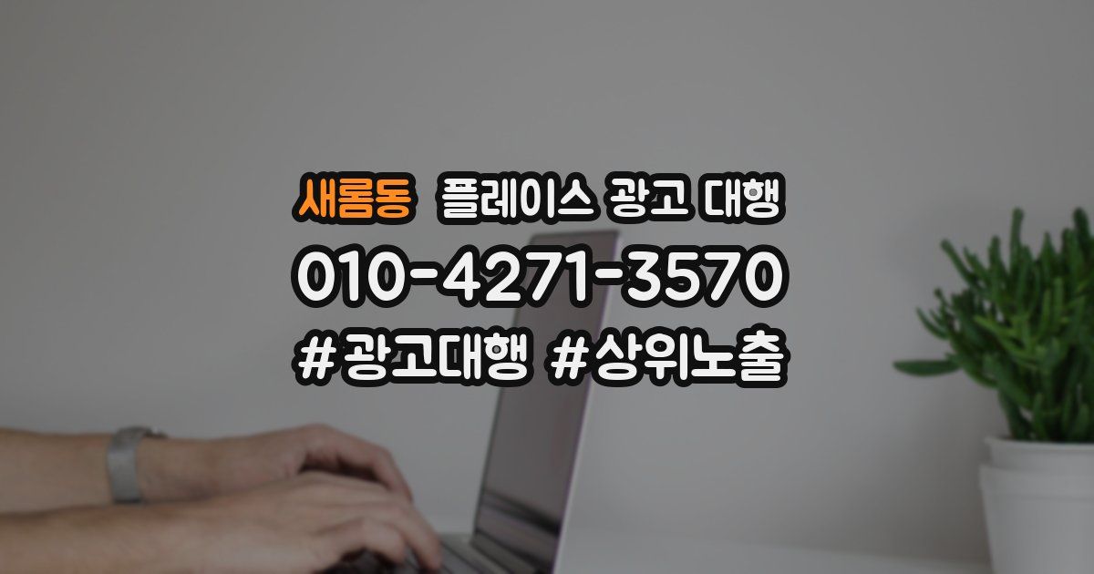 새롬동 플레이스 광고 대행