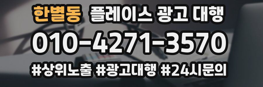 한별동 플레이스 광고 대행