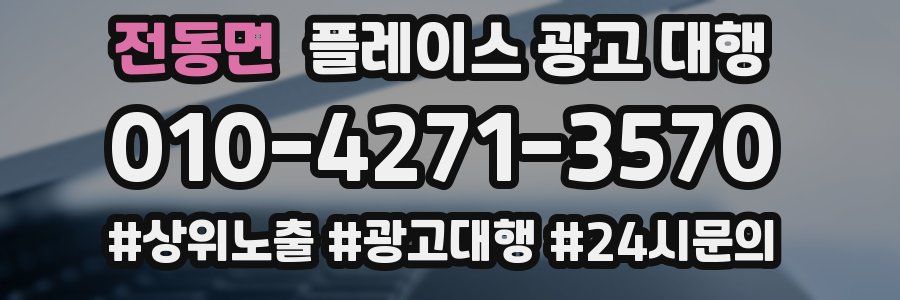 전동면 플레이스 광고 대행