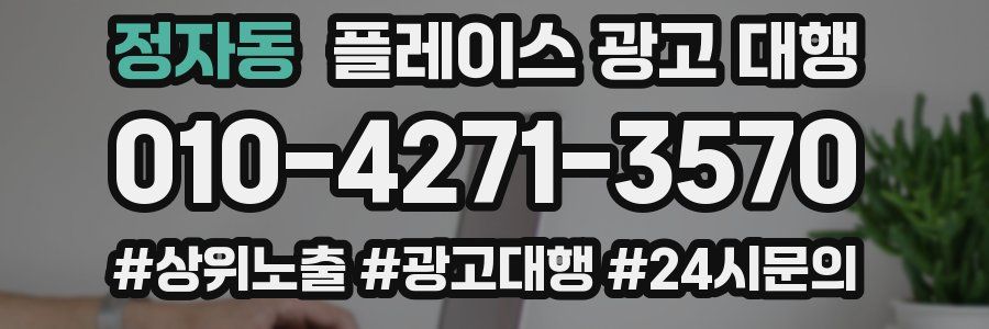 정자동 플레이스 광고 대행