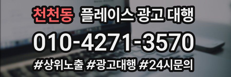 천천동 플레이스 광고 대행