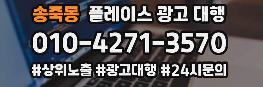 송죽동 플레이스 광고 대행
