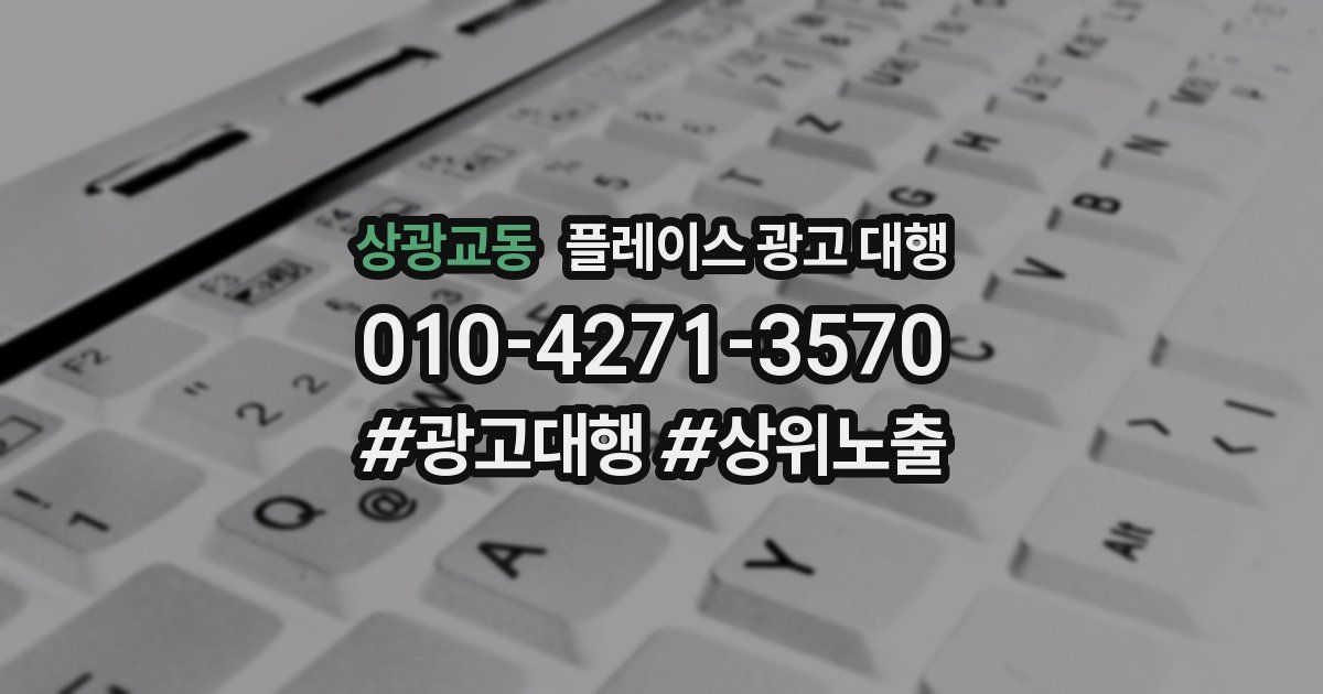 상광교동 플레이스 광고 대행