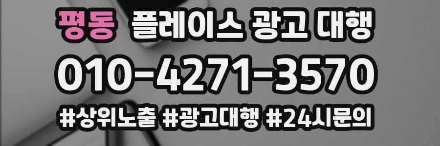 평동 플레이스 광고 대행