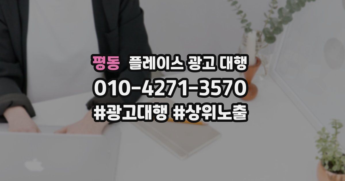 평동 플레이스 광고 대행