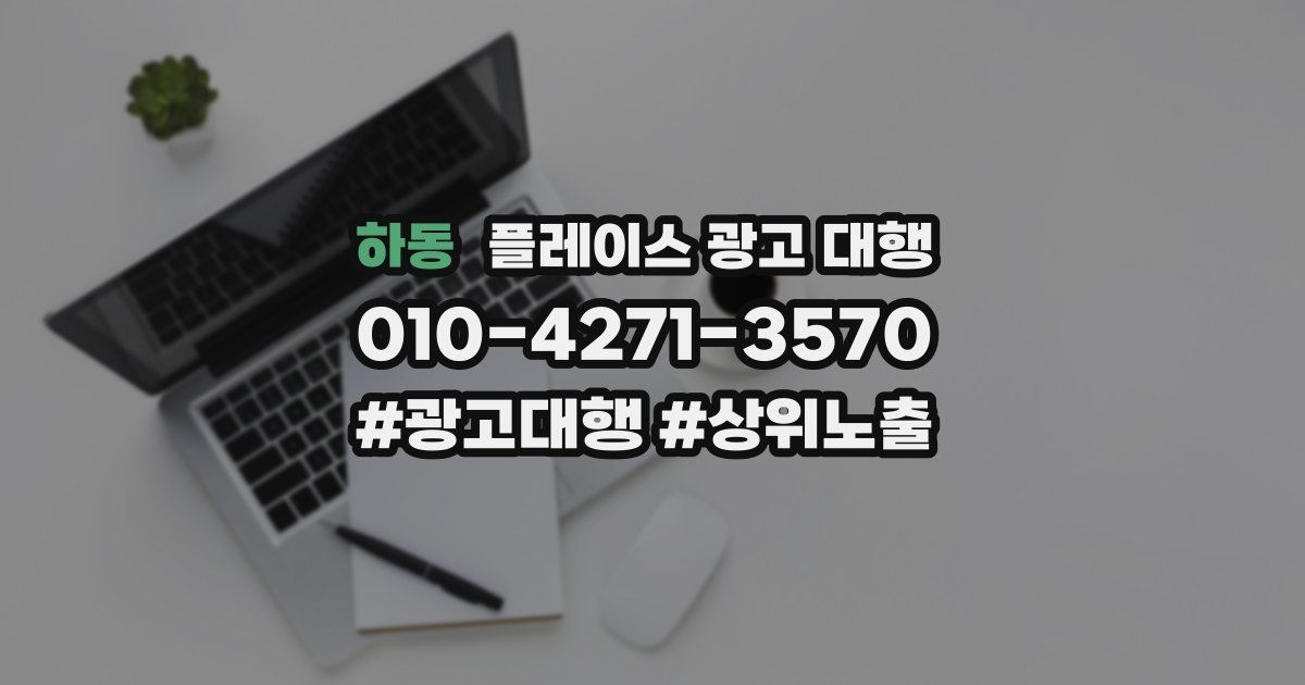 하동 플레이스 광고 대행