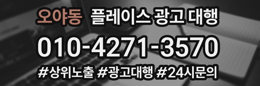 오야동 플레이스 광고 대행