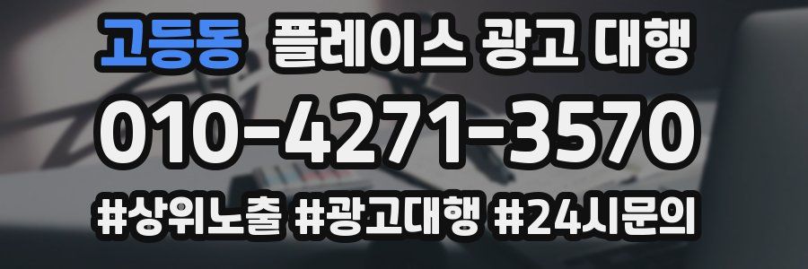 고등동 플레이스 광고 대행