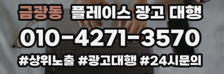 금광동 플레이스 광고 대행