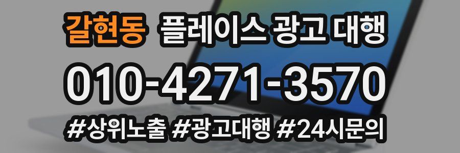 갈현동 플레이스 광고 대행