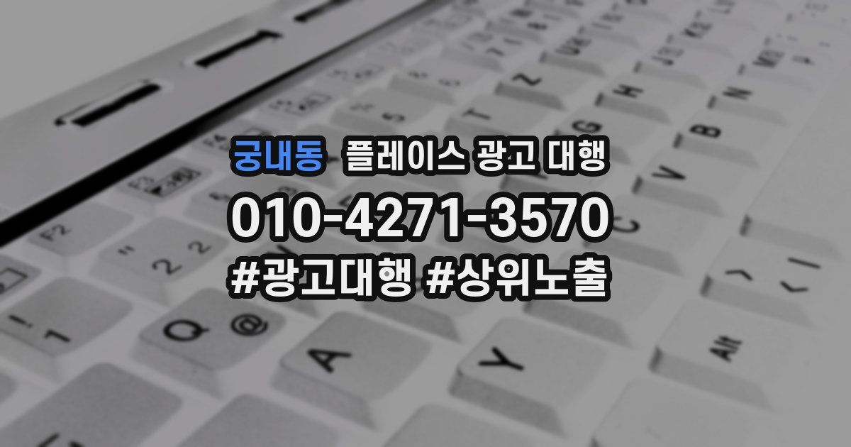 궁내동 플레이스 광고 대행