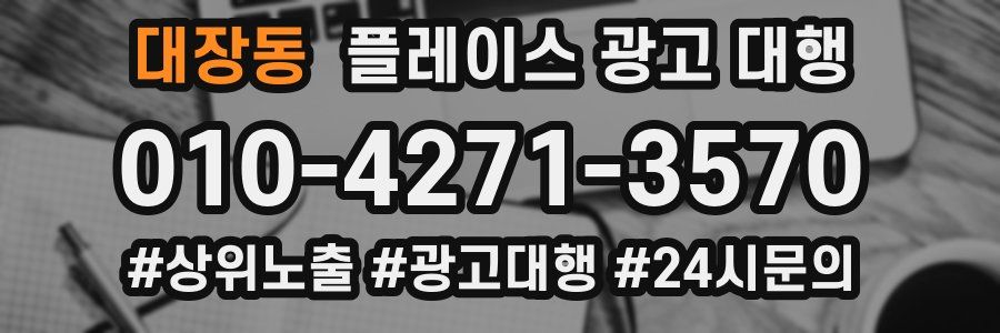 대장동 플레이스 광고 대행