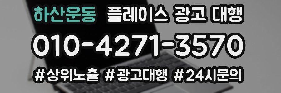 하산운동 플레이스 광고 대행